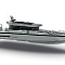 BS850 XC Cross Cabin Shoreline Grey bow view gullwing cushions