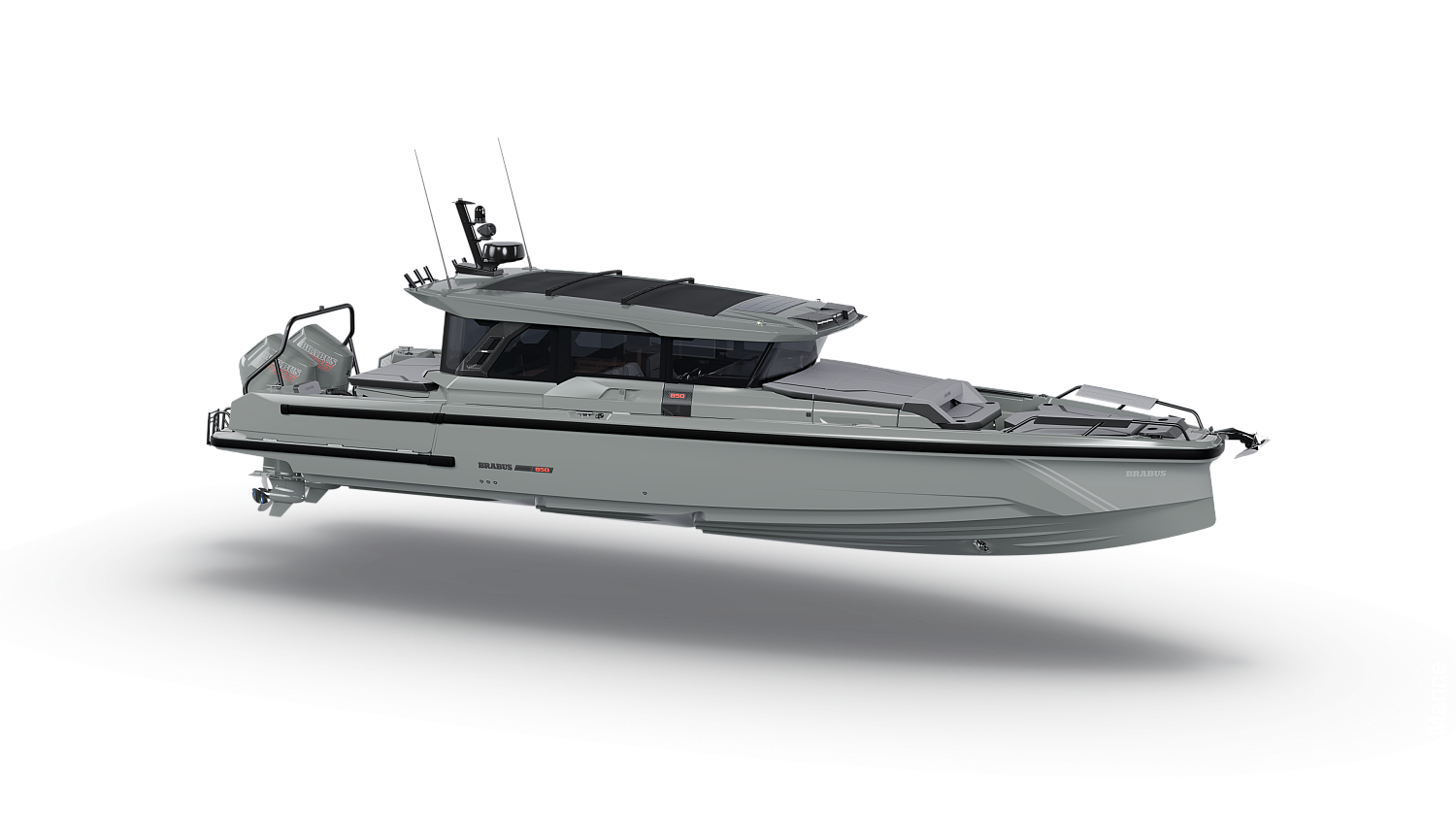 BS850 XC Cross Cabin Shoreline Grey bow view