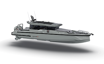 BS850 XC Cross Cabin Shoreline Grey bow view
