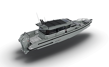 BS850 XC Cross Cabin Shoreline Grey open aft