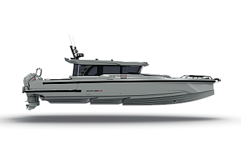 BS850 XC Cross Cabin Shoreline Grey side view