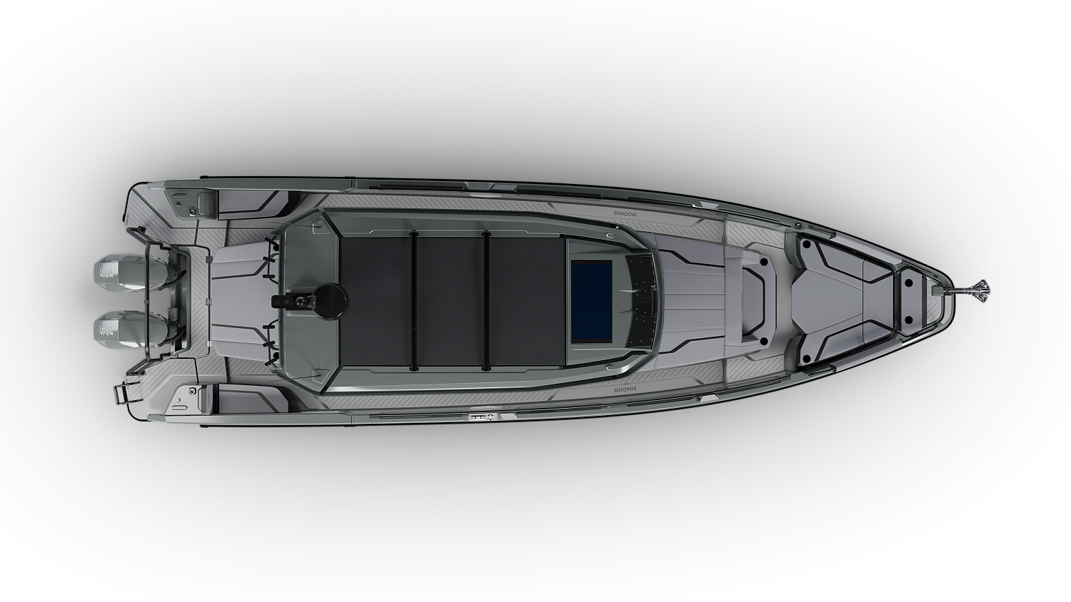 BS850 XC Cross Cabin Shoreline Grey top view aft cabin